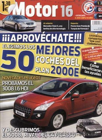 Coches: REVISTA MOTOR 16 N&ordm; 1338 A&Ntilde;O 2009. PRUEBA: PEUGEOT 3008 1.6 HDI PREMIUM.