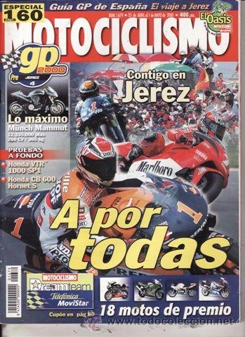 Coches: REVISTA MOTOCICLISMO N&ordm; 1679 A&Ntilde;O 2000. PRU: HONDA VTR 1000 SP1.HONDA CB 600 HORNET S.GAS GAS EC 200.