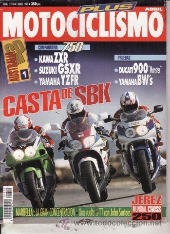 Coches: REVISTA MOTOCICLISMO N&ordm; 1310 A&Ntilde;O 1993. PRUEBA:DUCATI 900 MONSTER.YAMAHA BW&acute;S. COMP:KAWASAKI ZXR 750.