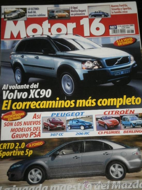 Coches: MOTOR 16 N&ordm; 987 - SEP 2002 - VOLVO XC90 / MAZDA 6 CRTD / HYUNDAI SONATA / MINI COOPER S