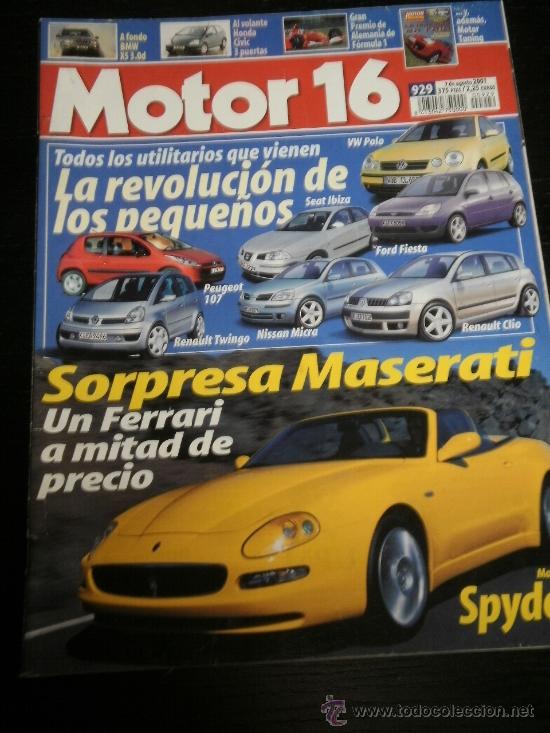 Coches: MOTOR 16 N&ordm; 929 - AGO 2001 - BMW X5 / HONDA CIVIC / MASERATI SPYDER / OPEL ASTRA COUPE