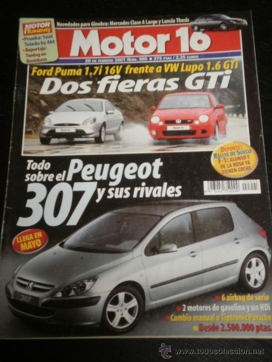 Coches: MOTOR 16 N&ordm; 905 - FEB 2001 - MERCEDES C SPORTCOUPE / PEUGEOT 307 / SKODA OCTAVIA / MAZDA MX5 / MG