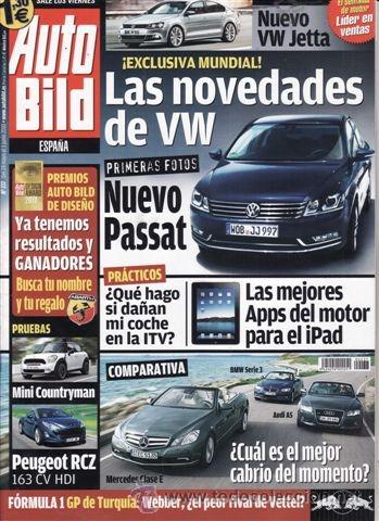 Coches: REVISTA AUTO BILD N&ordm; 237 A&Ntilde;O 2010. PRUEBA:  FORD FOSUC RS 500. PEUGEOT RCZ 2.0 HDI. ALFA MITO QUADRI
