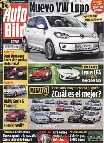 Coches: REVISTA AUTO BILD N&ordm; 241 A&Ntilde;O 2010. PRUEBA: SUZUKI SWIFT 1.2 VVT. BMW SERIE 5 TOURING. MITSUBISHIS AS