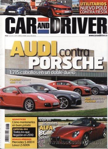 Coches: REVISTA CAR AND DRIVER N&ordm; 168 A&Ntilde;O 2009. PRUEBA: BMW X6 M. ALFA 8C CABRIO. AUDI A5 SPORTBACK. BMW 760