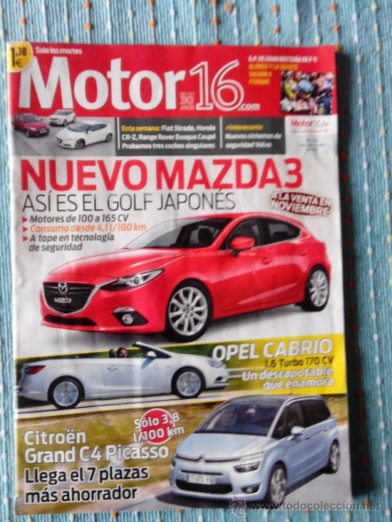 Coches: REVISTA MOTOR 16. 1551 JULIO 2013.OPEL CABRIO 1.6T.STRADA-CR-Z-EVOQUE
