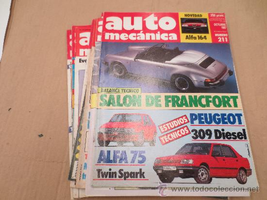Coches: AUTO MECANICA. N&ordm; 211. PEUGEOT. ALFA.