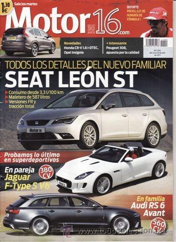 Coches: REVISTA MOTOR 16 N&ordm; 1554 A&Ntilde;O 2013. PRUEBA: JAGUAR F TYPE V6. AUDI RS6 AVANT.
