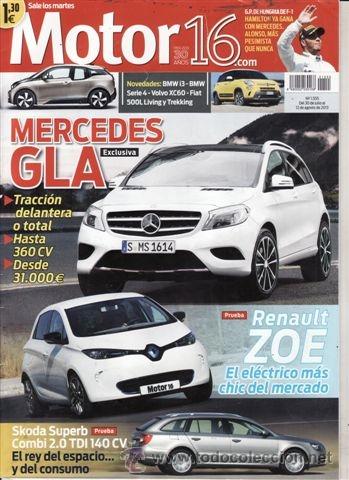 Coches: REVISTA MOTOR 16 N&ordm; 1555 A&Ntilde;O 2013. PRUEBA: RENAULT ZOE INTENS. SKODA SUPERB COMBI 2.0 TDI. AMBITION.
