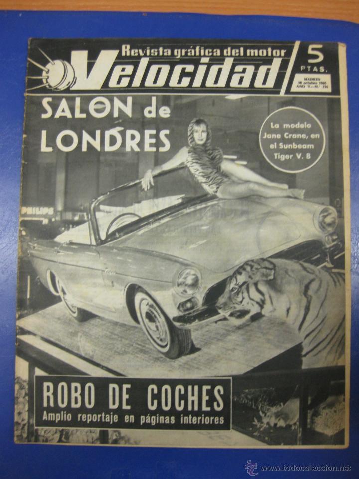 Cars: VELOCIDAD N&ordm; 216. 30 OCTUBRE 1965. LA MODELO JANE CRANE EN EL SUNBEAM TIGER V.8