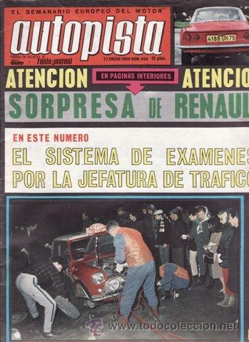 Coches: REVISTA AUTOPISTA N&ordm; 468 A&Ntilde;O 1968. PRUEBA: MATRA 530.
