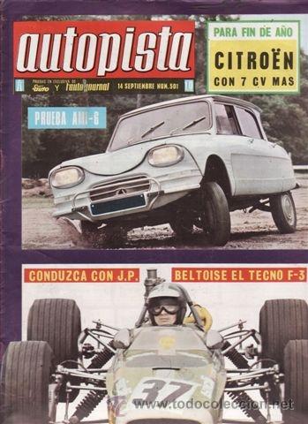 Coches: REVISTA AUTOPISTA N&ordm; 501 A&Ntilde;O 1968. PRUEBA: AMI 6.