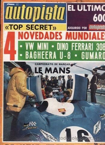 Coches: REVISTA AUTOPISTA N&ordm; 748 A&Ntilde;O 1973. PRUEBA: JAGUAR XX 120.