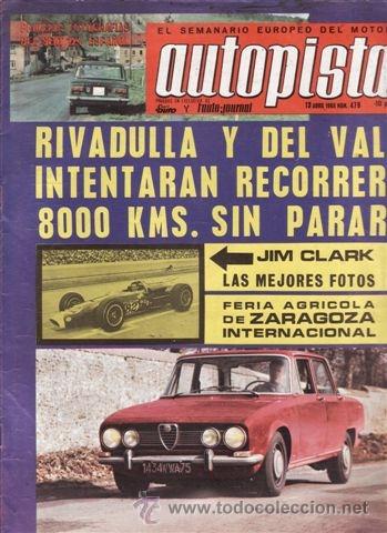 Coches: REVISTA AUTOPISTA N&ordm; 479 A&Ntilde;O 1968. PRUEBA: ALFA ROMEO 1750.