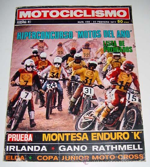 Carros: ANTIGUA REVISTA MOTOCICLISMO - N&ordm; 498 FEBRERO 1977 - NUMEROSAS FOTOGRAFIAS DE MOTOS DE LA EPOCA - MI