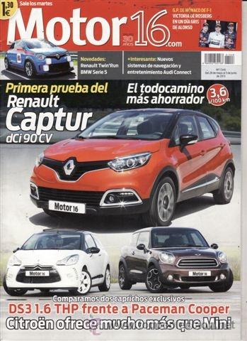 Coches: REVISTA MOTOR 16 N&ordm; 1546 A&Ntilde;O 2013. PRUEBA: RENAULT CAPRTUR DCI 90 S&S ZEN. COMPARATIVA: CITROEN DS3