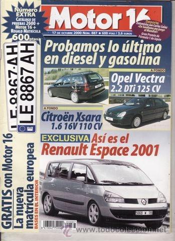 Coches: REVISTA MOTOR 16 N&ordm; 887 A&Ntilde;O 2000. PRUEBA: CITROEN XSARA 1.6 16V. OPEL VECTRA 2.2 DTI 125 CV.