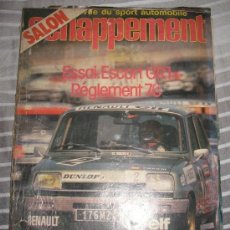Coches: REVISTA ECHAPPEMENT 84 FORD ESCORT RS 2000 RENAULT 5 COCHES CLASICOS AUTOMOVIL RALLYES FORMULA 1. Lote 204147092