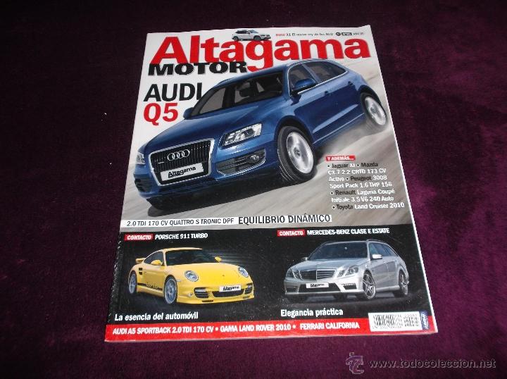 Coches: ALTAGAMA MOTOR N&ordm; 85: AUDI Q5, PORSCHE 911 TURBO, MERCEDES CLASE E ESTATE, JAGUAR XJ, PEUGEOT 3008