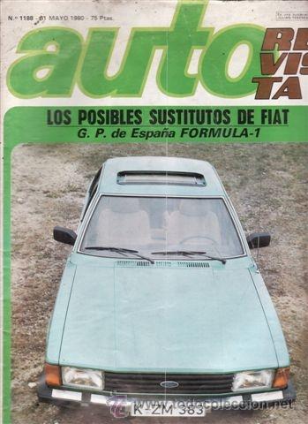 Coches: REVISTA AUTO REVISTA N&ordm; 1188 A&Ntilde;O 1980. PRUEBA: FORD TAURUS 2.3 GHIA. GRAN PREMIO DE ESPA&Ntilde;A DE F1.
