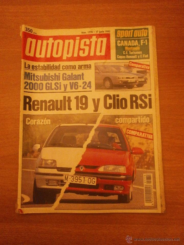 Autos: REVISTA  AUTOPISTA - N&ordm; 1770- 17 JUNIO  1993-