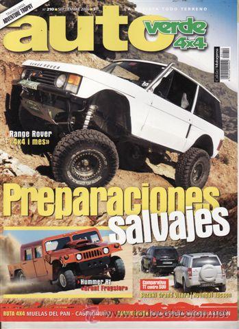 Coches: REVISTA AUTOVERDE 4X4 N&ordm; 210 A&Ntilde;O 2006. PRU: RANGE ROVER RR COUPE 4X4. COMP: HYUNDAI TUCSON 2.0 CRDI