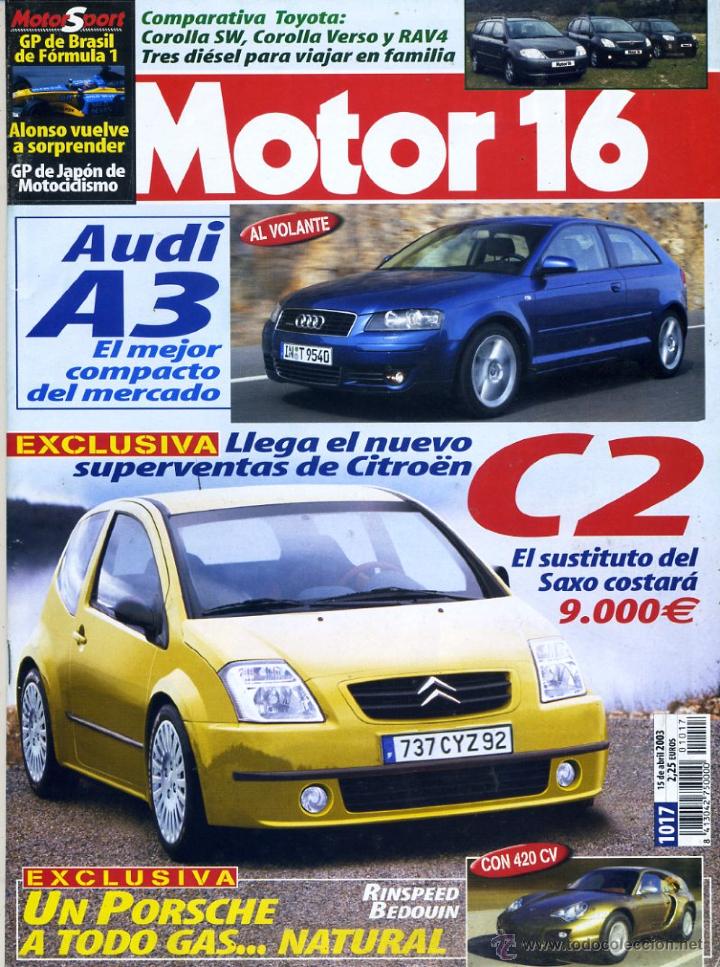 Coches: Motor16 N&ordm;1017 de agosto del 2003, Audi A3, Citro&euml;n C2