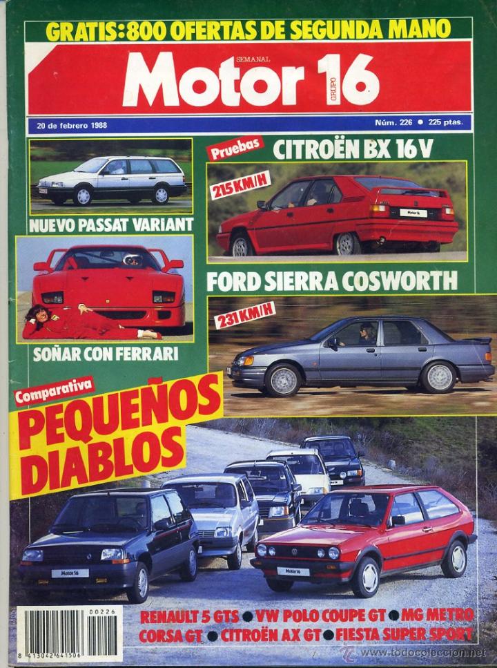 Coches: Motor16 N&ordm;226 de febreo del 1988,Comparativa peque&ntilde;os diablos,  Citro&euml;n BX 16V