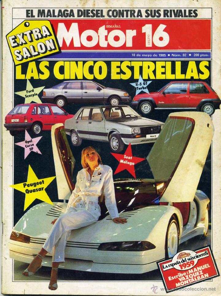 Coches: Motor16 N&ordm;82 de mayo del 85, Extra Sal&oacute;n, Peugeot Quasar