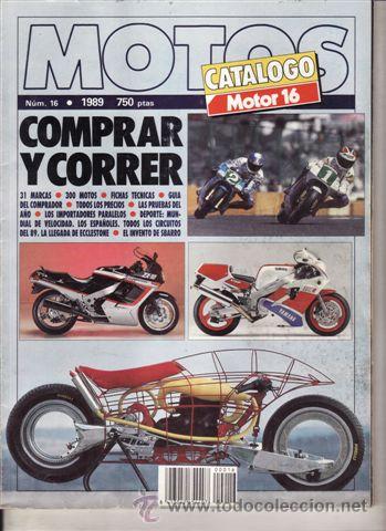 Coches: CATALOGO MOTOR 16 N&ordm; 16 A&Ntilde;O 1989. MOTOS.