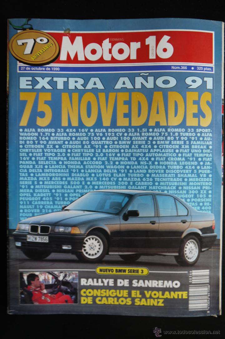 Coches: REVISTA MOTOR 16 N&ordm; 366- OCTUBRE 1990- MERCEDES 190 E 1.8- ROEVR 114 SL