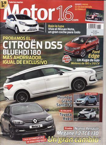 Coches: REVISTA MOTOR 16 N&ordm; 1600 A&Ntilde;O 2014. PRUEBA: CITROEN DS5 BLUEHDI 180 AUT 6 STYLE.