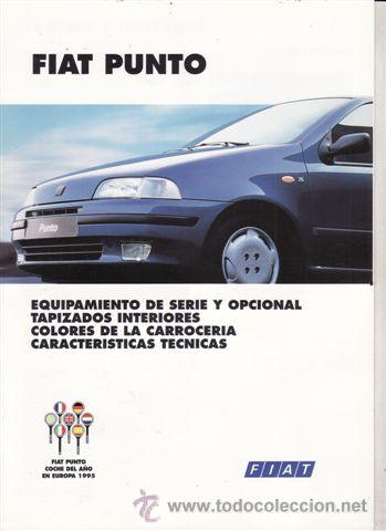 Coches: CATALOGO PUBLICITARIO FIAT PUNTO (ORIGINAL) A&Ntilde;O 1995 IDIOMA ESPA&Ntilde;OL. 7 PAGINAS DESPEGABLES.