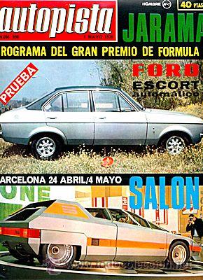 Auto: AUTOPISTA 898  FORD ESCORT  F1 GP ESPA&Ntilde;A