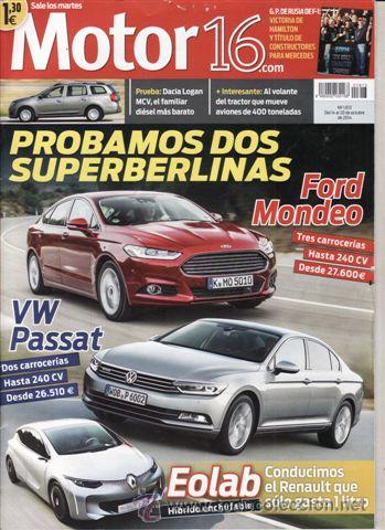 Coches: REVISTA MOTOR 16 N&ordm; 1613 A&Ntilde;O 2014. PRUEBA: DACIA LOGAN MCV 1.5 DCI 90 CV LAUREATE.