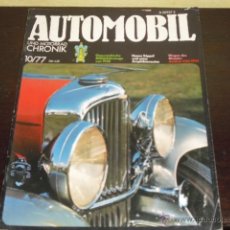 Coches: AUTOMOBIL UND MOTORRAD CHRONIK - 1977 - AMILCAR CGS GRAND SPORT - M. BENZ TYP 170 -