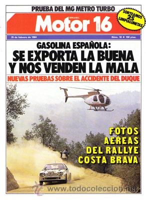 Coches: MOTOR 16 N&ordm; 018 (25-02-84)