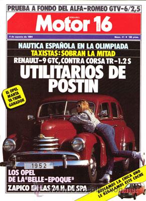 Coches: MOTOR 16 N&ordm; 041 (4-08-84)