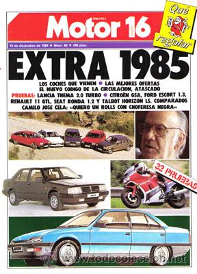 Coches: MOTOR 16 N&ordm; 060 (15-12-84)