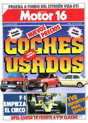 Coches: MOTOR 16 N&ordm; 076 (6-04-85)