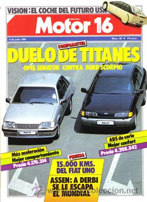 Coches: MOTOR 16 N&ordm; 089 (6-07-85)