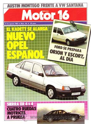 Coches: MOTOR 16 N&ordm; 096 (24-08-85)