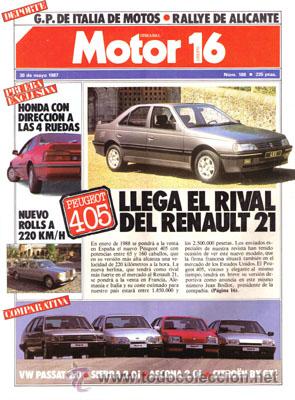 Coches: MOTOR 16 N&ordm; 188 (30-05-87)