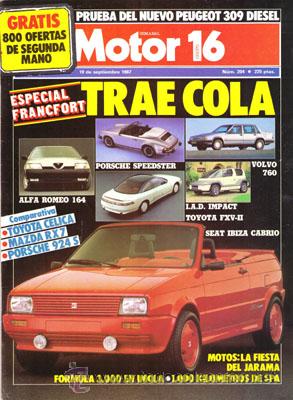 Coches: MOTOR 16 N&ordm; 204 (19-09-87)