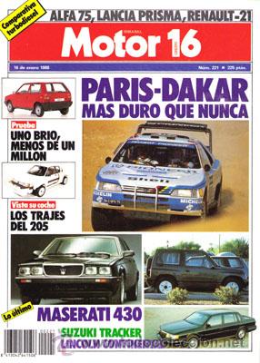 Coches: MOTOR 16 N&ordm; 221 (16-01-88)