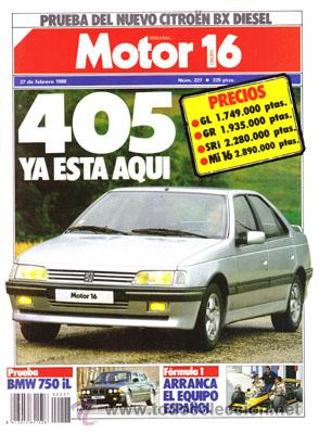 Coches: MOTOR 16 N&ordm; 227 (27-02-88)