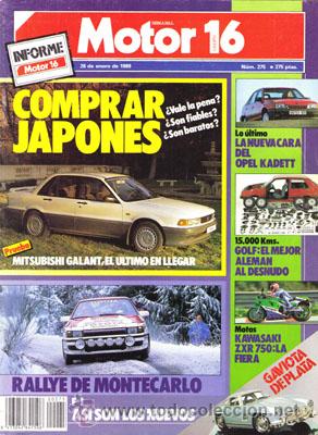 Coches: MOTOR 16 N&ordm; 275 (28-01-89)