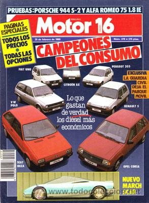 Coches: MOTOR 16 N&ordm; 279 (25-02-89)