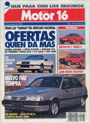 Coches: MOTOR 16 N&ordm; 331 (24-02-90)