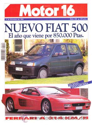 Coches: MOTOR 16 N&ordm; 426 (21-12-91)